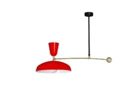Guariche G1 Ceiling Light 15 Guariche G1 Ceiling Light -Home Furnishing Store G1 Vermilion Red Ceiling Lamp Sideview Sammode Pierre Guariche