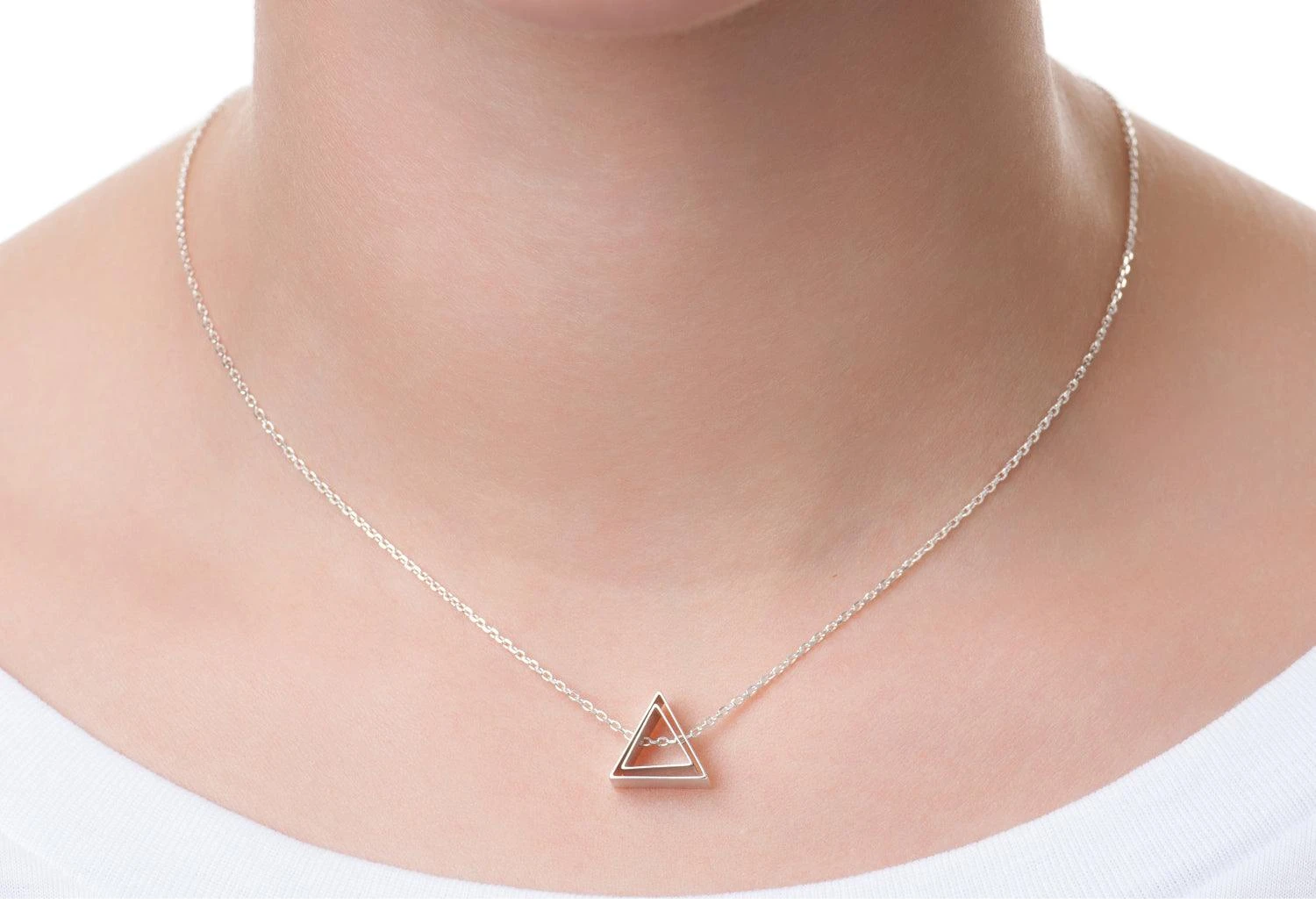 Shape In Shape Necklace, Triangle 7 Shape In Shape Necklace, Triangle - Image 5