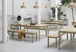 Muuto Linear Wood Table -Home Furnishing Store Linear wood table bench oak fiber side dusty green unfold beige rose enfold grey platform tray Muuto org 150 14f6de89 740d 47b0 8301 92a1623e12d0