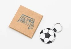 Football Leather Keyring