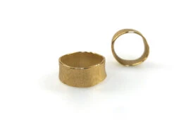 Slacked Band Textured Unisex Ring