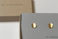 Point 4 Stud Earrings, Curved Circle -Home Furnishing Store kei circle gold 2