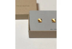 Point 4 Stud Earrings, Curved Square -Home Furnishing Store kei tominaga point 4 stud curved square earring gold 1