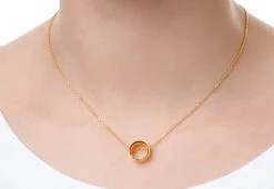 Shape In Shape Necklace, Circle -Home Furnishing Store kei tominaga shape in shape circle necklace gold 6